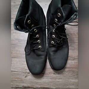 Timberland high top ortholite Boots size 10 black Nubuck in Mint Condition